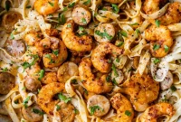 Fiery Cajun Shrimp Alfredo