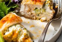 Cheesy Broccoli Chicken Pockets