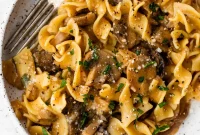 Velvety Mushroom Stroganoff