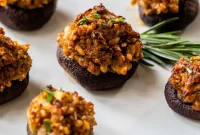 Savory Vegan Stuffed Mushrooms