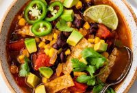 Hearty Vegan Tortilla Soup