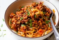 Plant-Powered Gluten-Free Lentil Bolognese