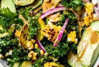 Smoky Grilled Corn and Kale Salad