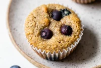 Tender Almond Flour Blueberry Muffins