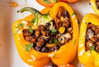 Hearty Vegan Pepper Boats