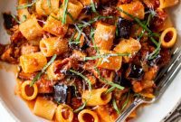 Savory Aubergine Pasta