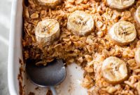 Warm Baked Banana Oatmeal