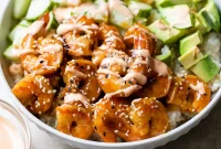 Signature Teriyaki Shrimp Sushi Bowl
