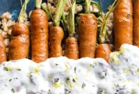 Roasted Carrots with Zesty Lemon Yogurt and Hearty Farro