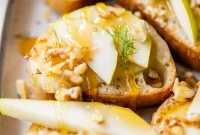 Golden Pear and Parmesan Crostini
