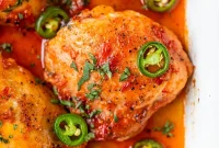 Harissa Glazed Chicken Bake