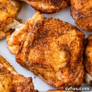 seasoned bone-in skin on chicken thighs