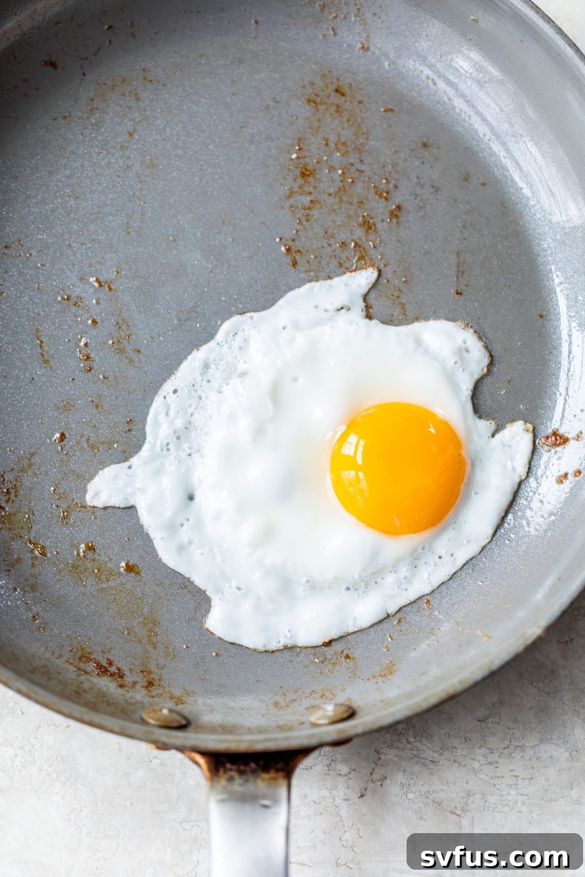 fried egg in a skillet