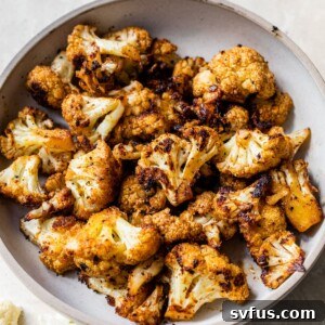 grilled cauliflower on a plate