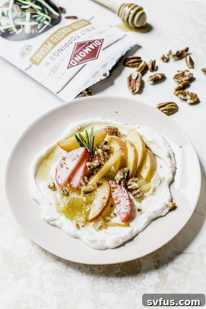 Yogurt Stone Fruit Salad on a white plate