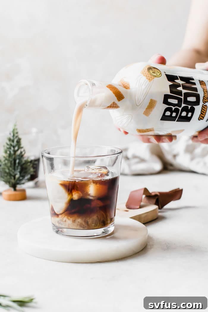 Rosemary Vanilla Cold Brew Cocktail | thealmondeater.com