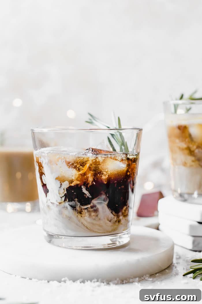 Rosemary Vanilla Cold Brew Cocktail | thealmondeater.com