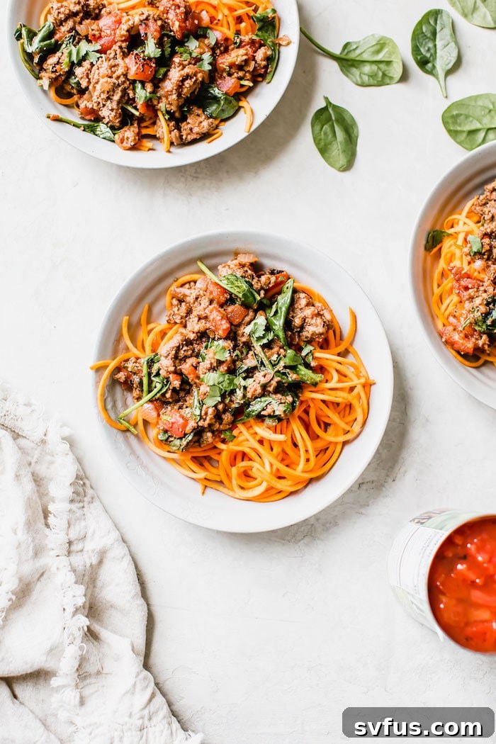 Hearty Beef Ragu with Sweet Potato Noodles - A Quick & Healthy Meal