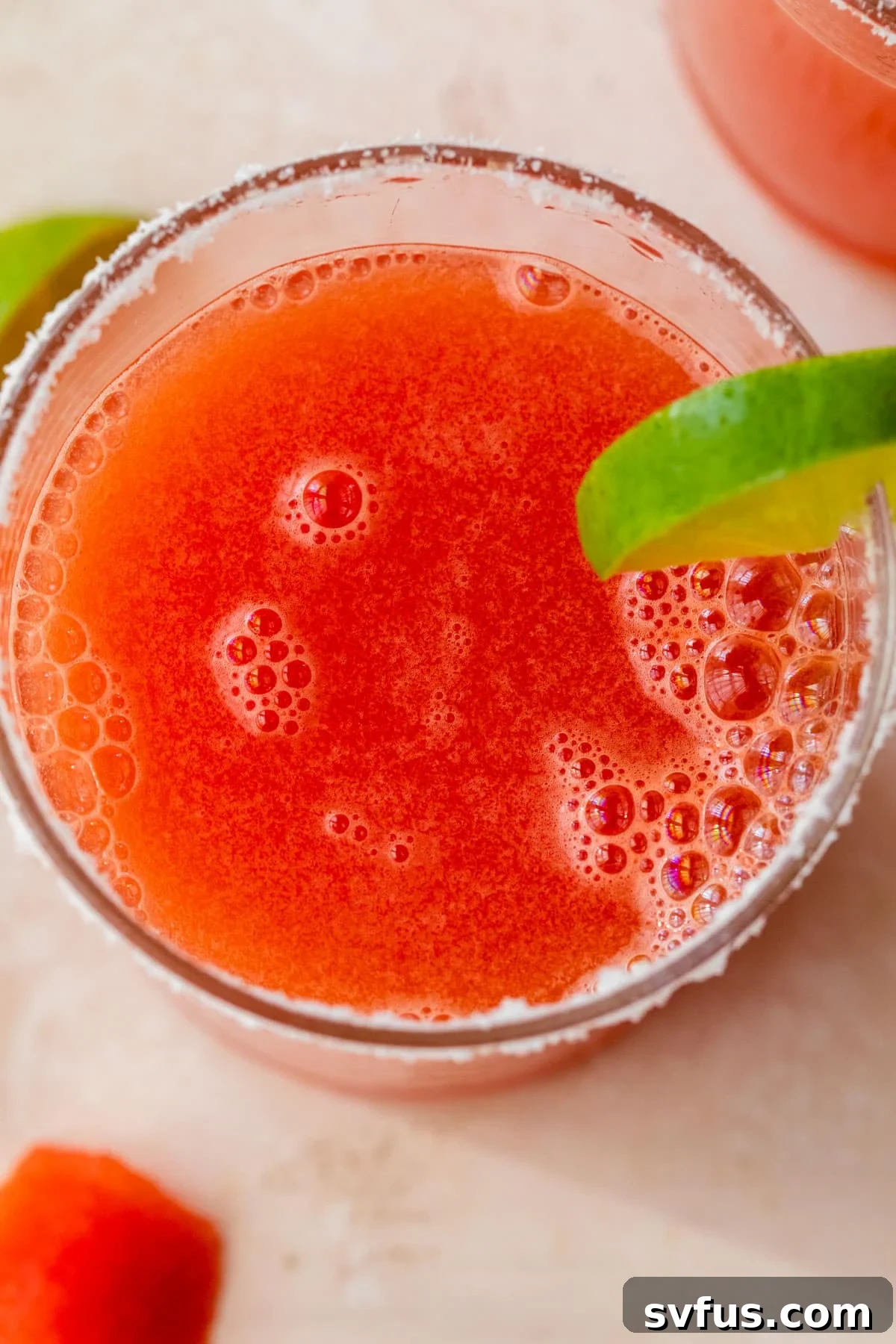 overview of a watermelon margarita