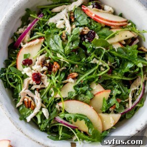 apple pecan salad in a bowl