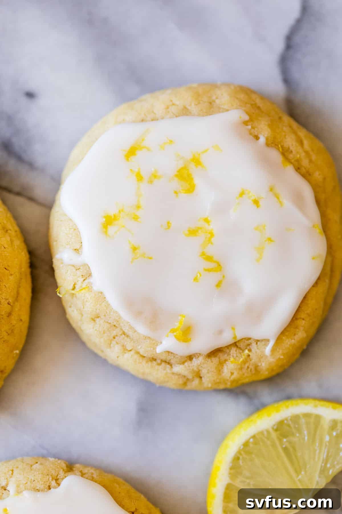 close-up of a lemon cookies