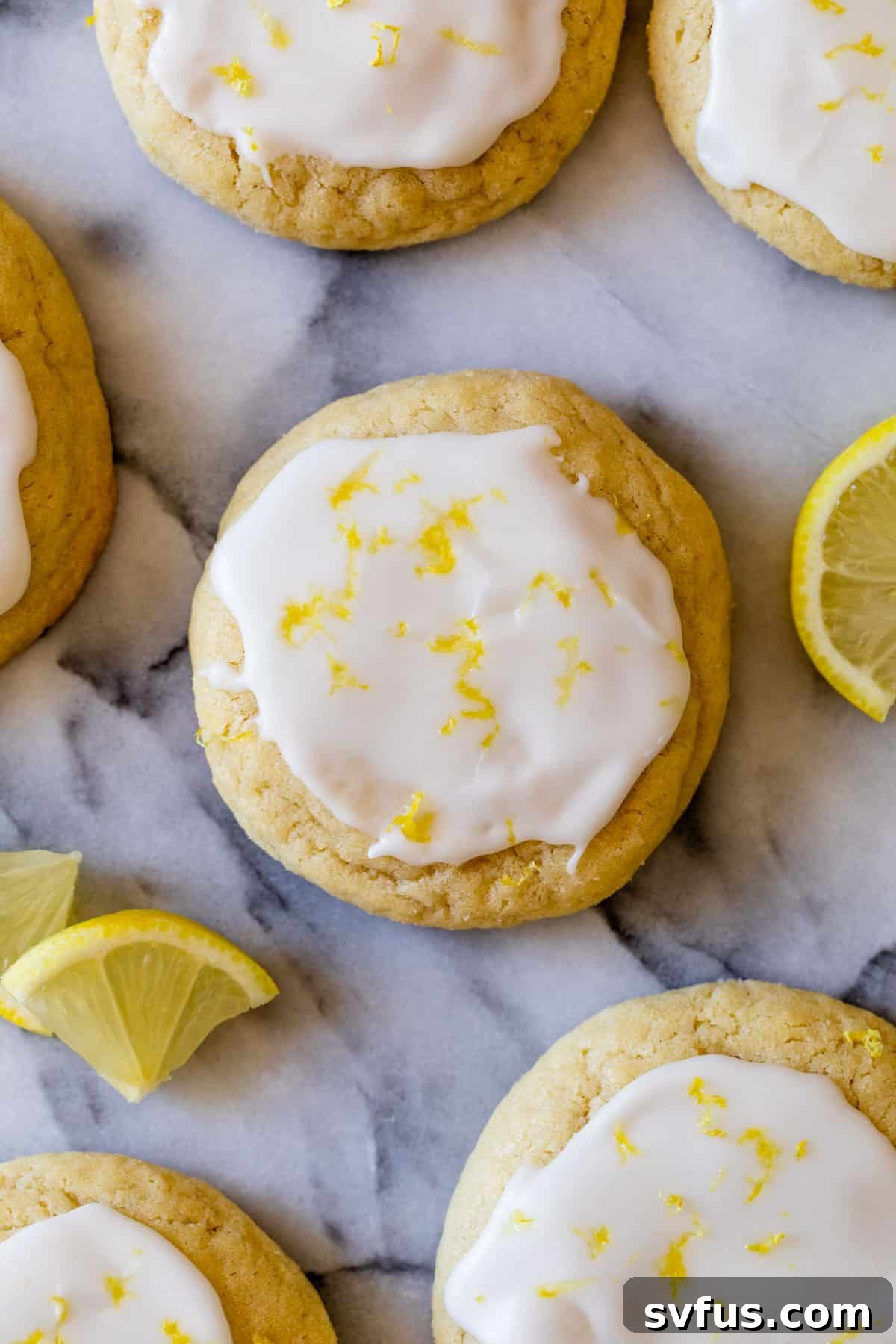 overview of a lemon cookie