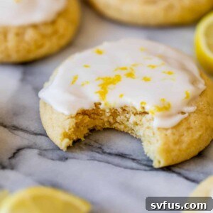 lemon cookie with a bite taken out