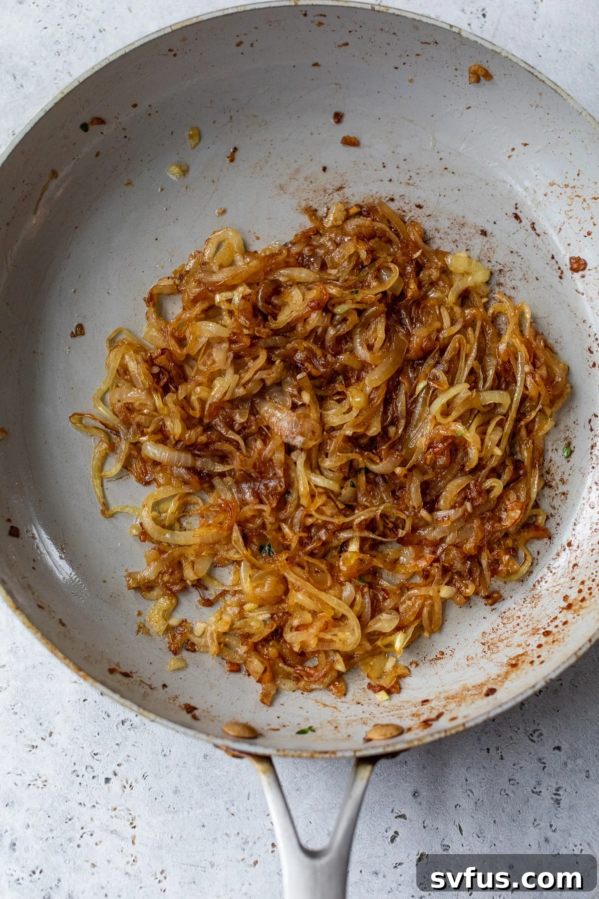 caramelized onions in a skillet