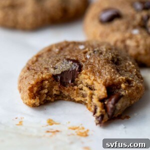 protein cookie with a bite taken out, close up