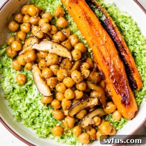 bowl of broccoli and chickpeas