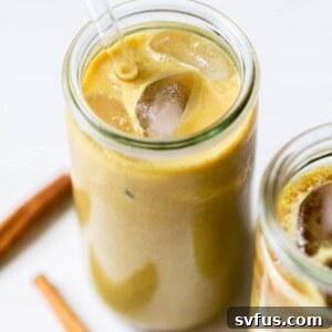 iced latte in a glass