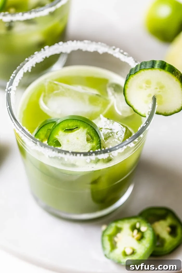 Refreshing Cucumber Jalapeño Margarita