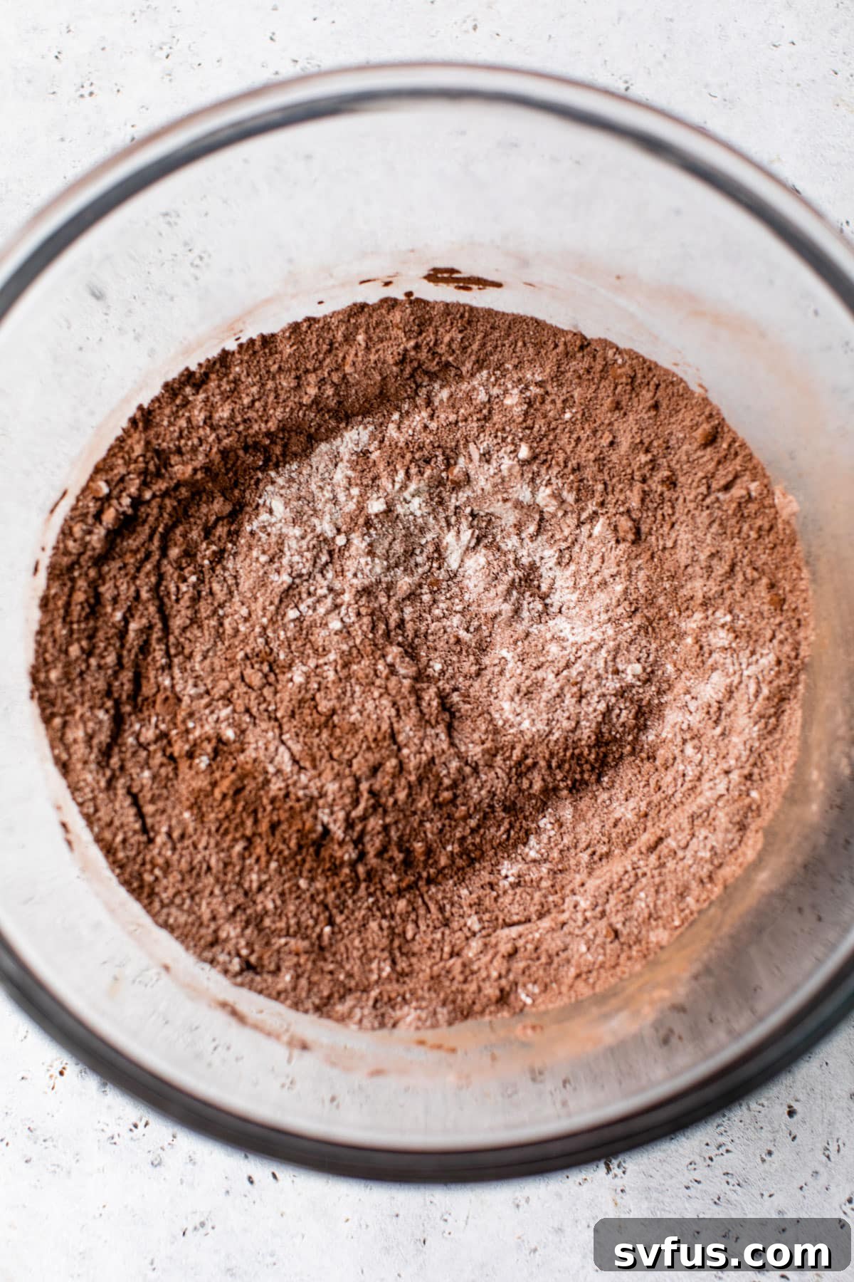 dry ingredients for the vegan chocolate zucchini bread
