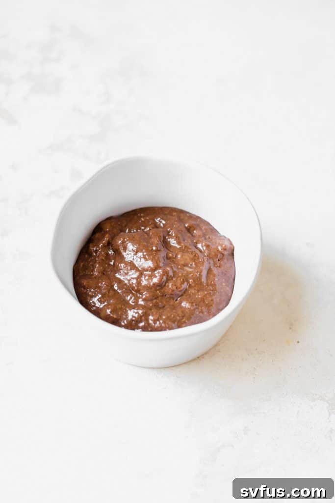 Ingredients for Chocolate Banana Mug Cake laid out before preparation