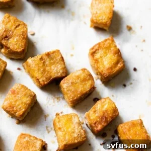 Crispy baked tofu