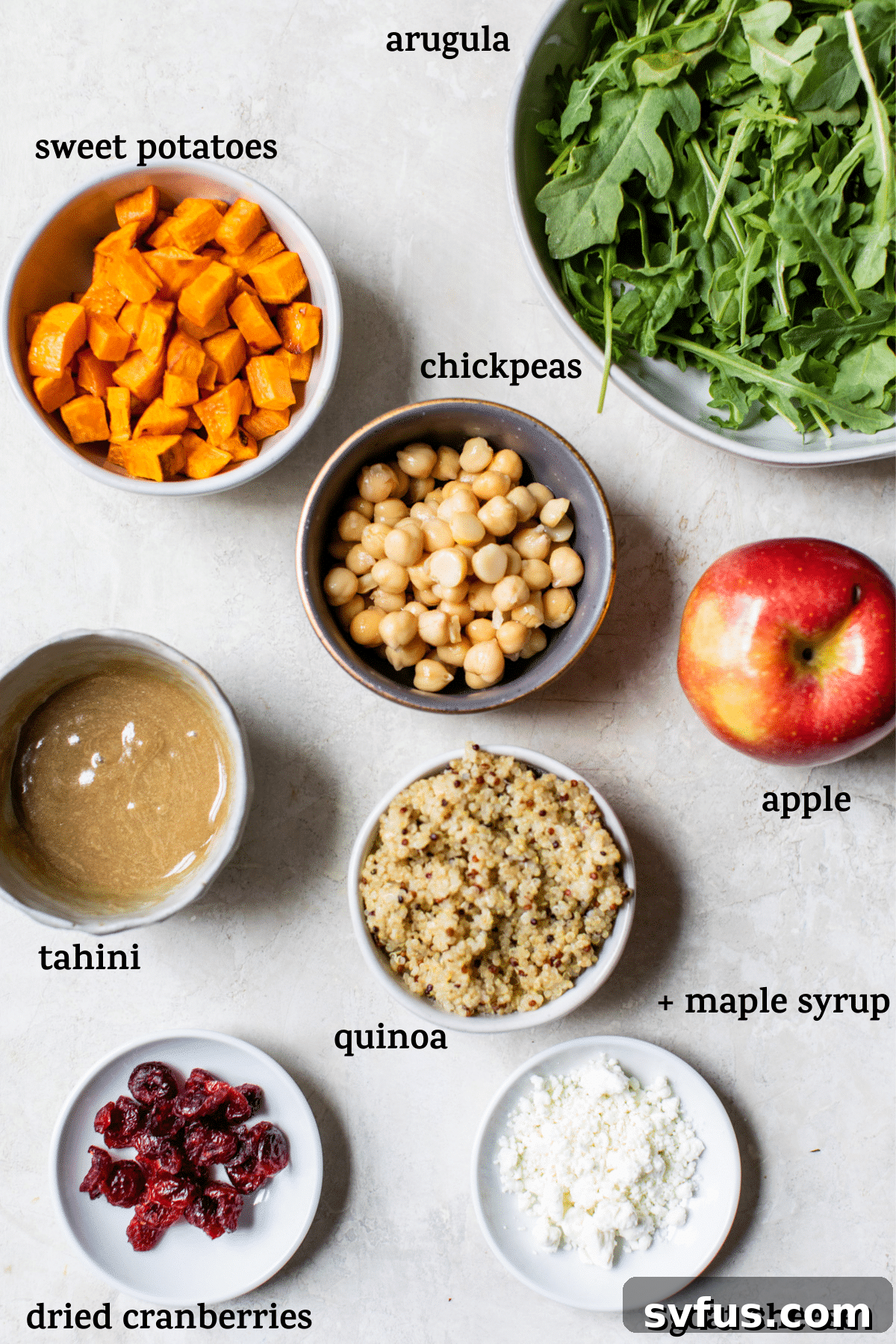 A bowl filled with different types of food on a plate