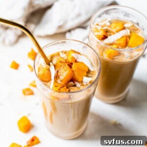 squash smoothie in a glass