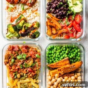 containers filled with healthy food