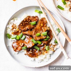 Healthy Mongolian Beef dish
