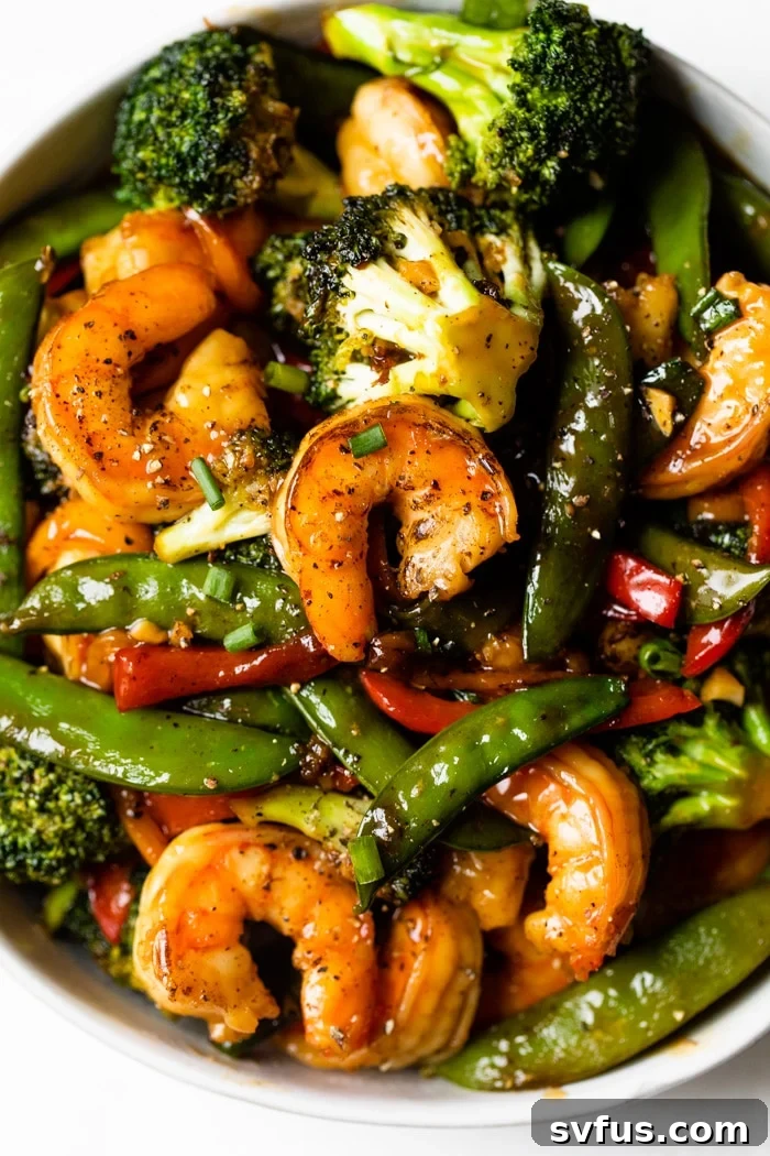 shrimp and veggies in a bowl