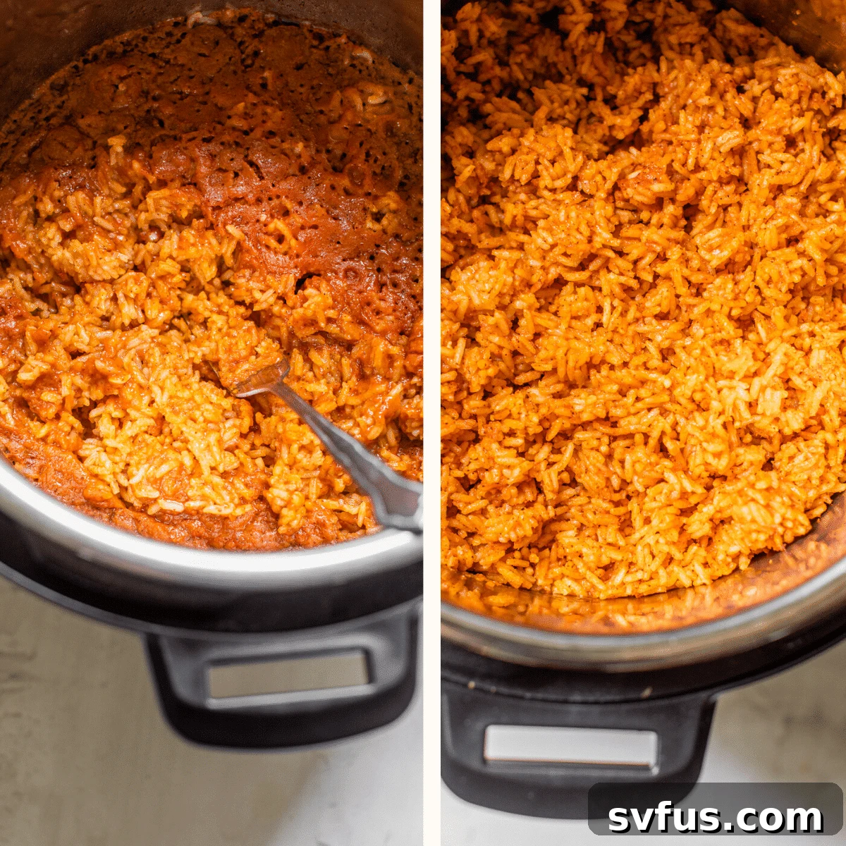rice in a pressure cooker