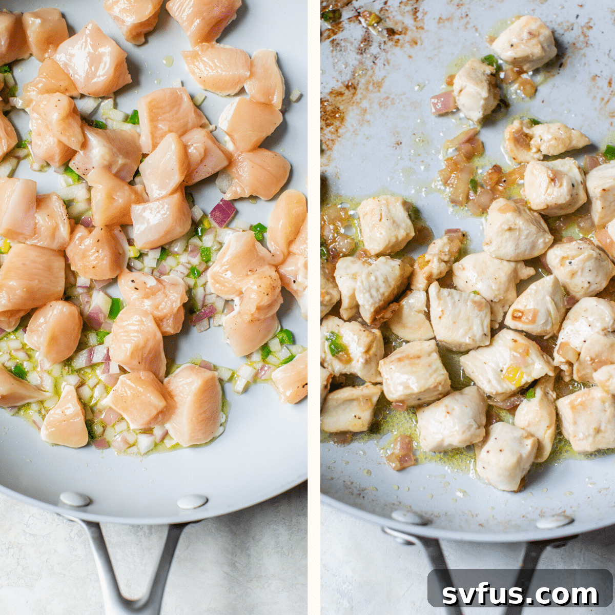 cooked chicken in a skillet