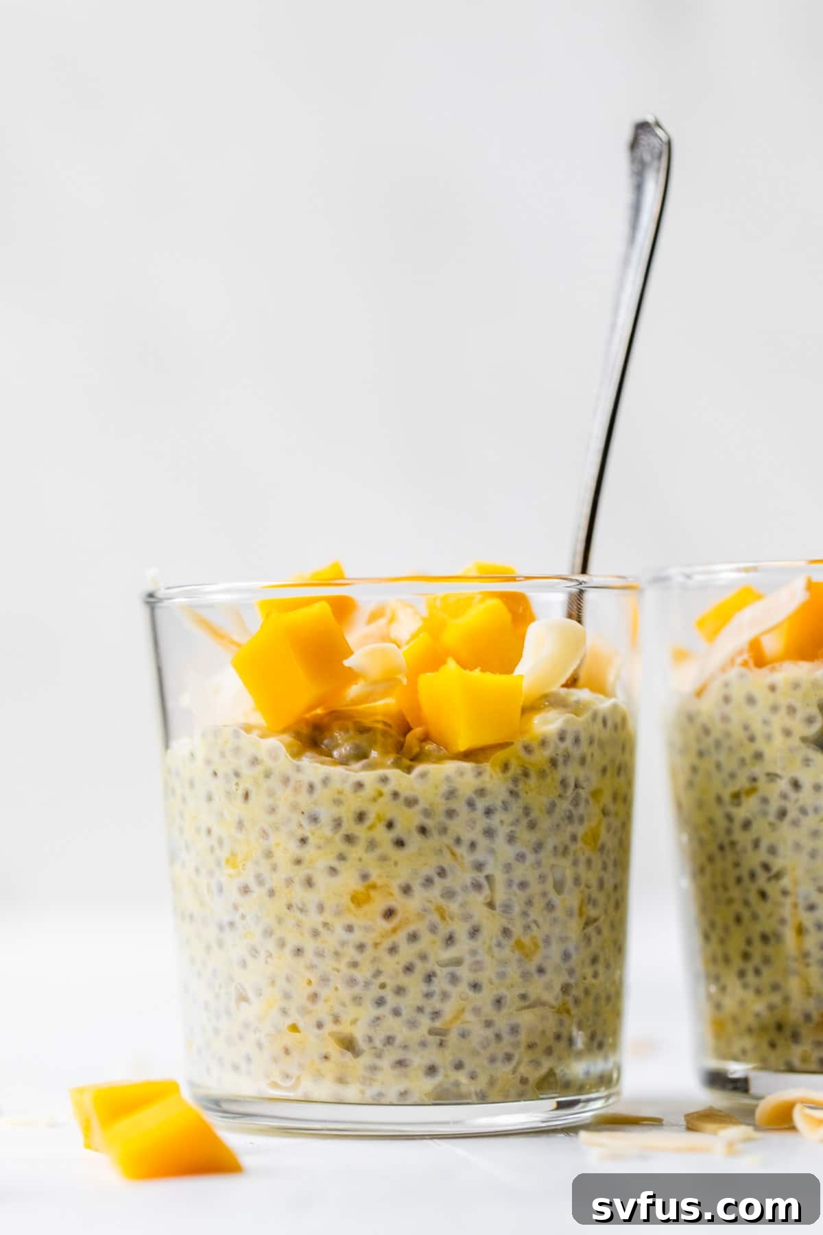 glass of chia pudding