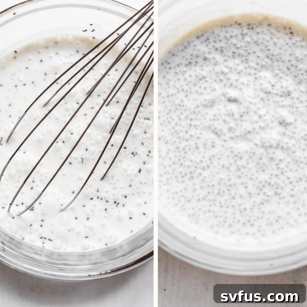 chia seeds and milk