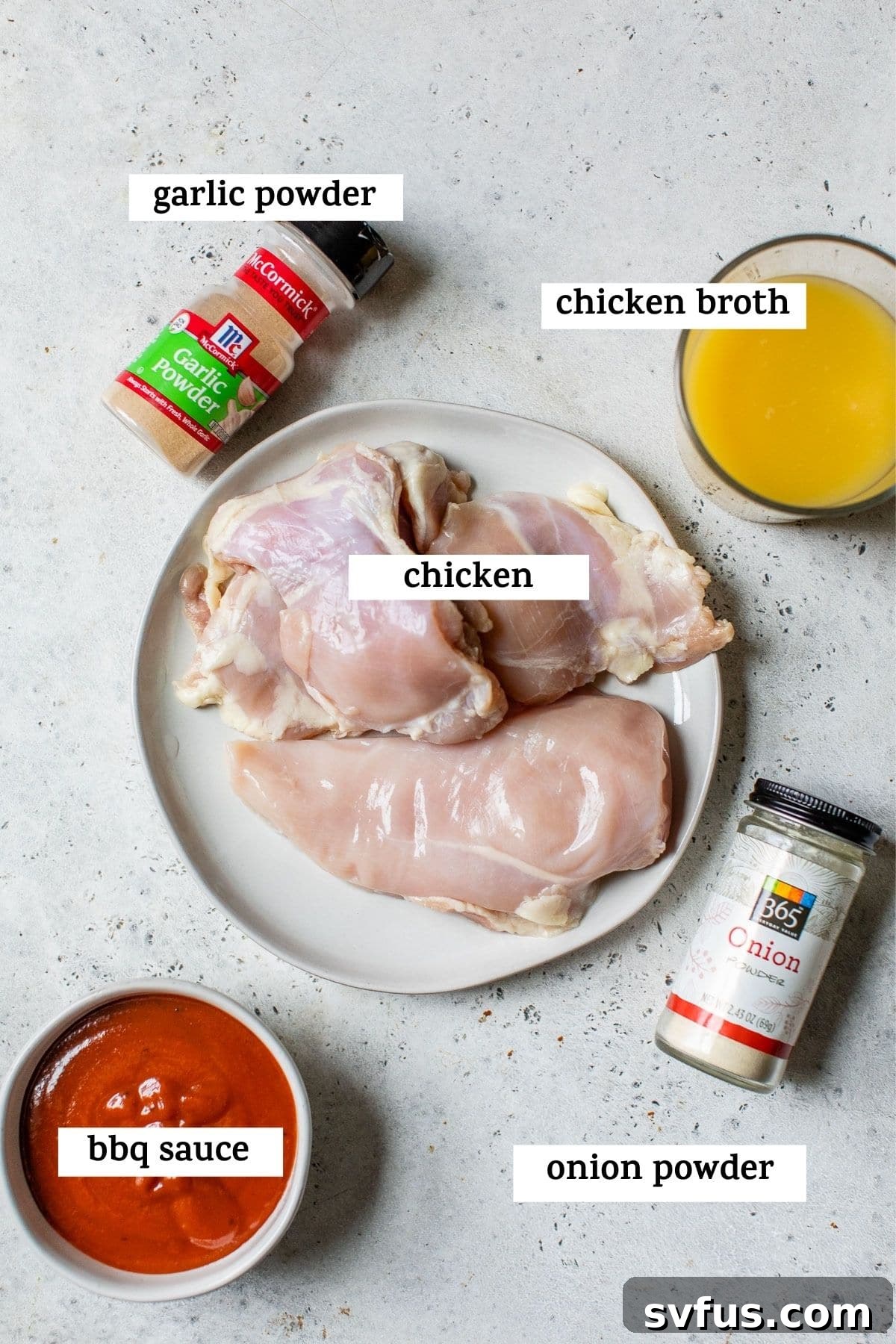 ingredients on a table with text
