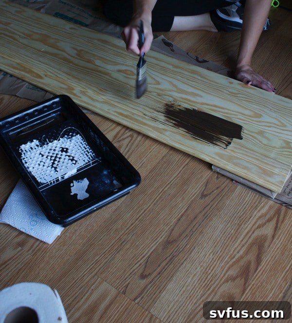 Painting a white layer over a stained photography board