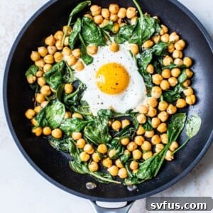 One Skillet Egg Chickpea Breakfast