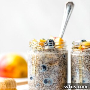 chia pudding in a jar