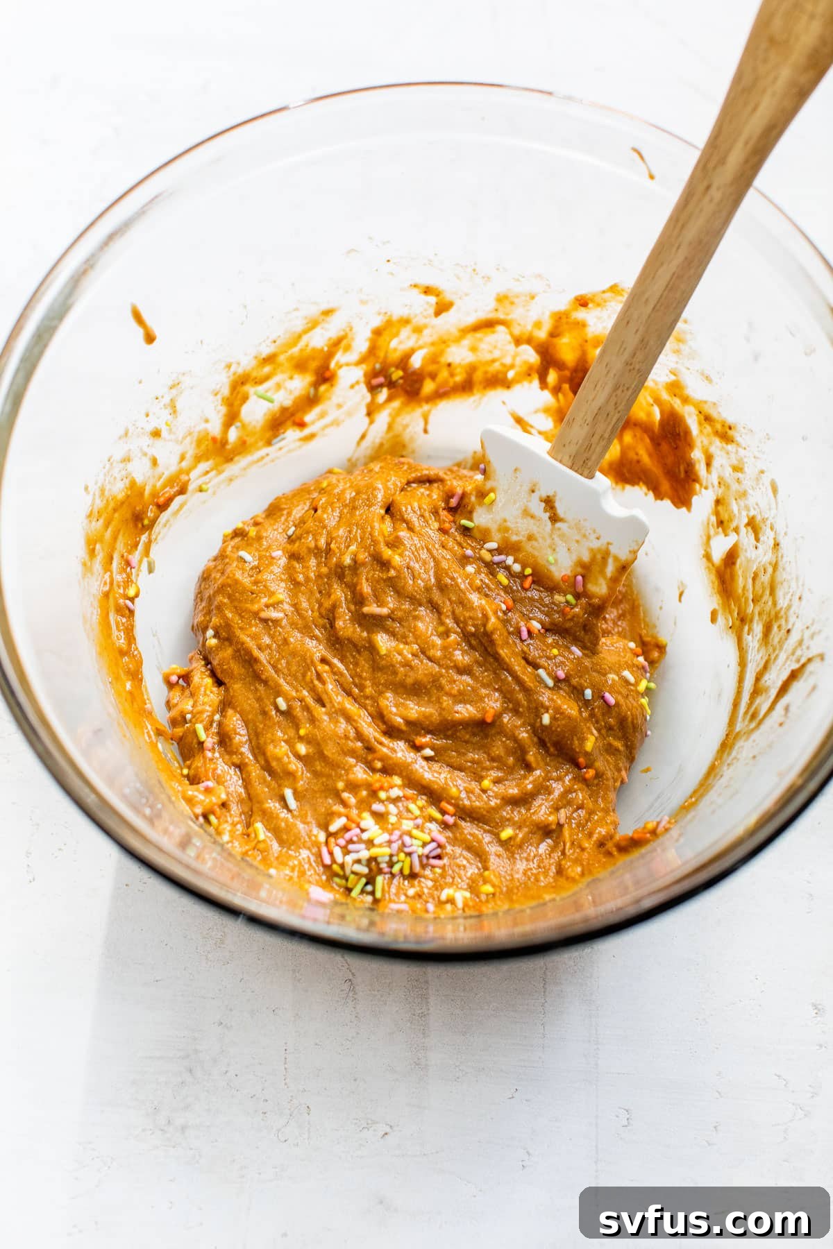 blondie batter in a large glass bowl