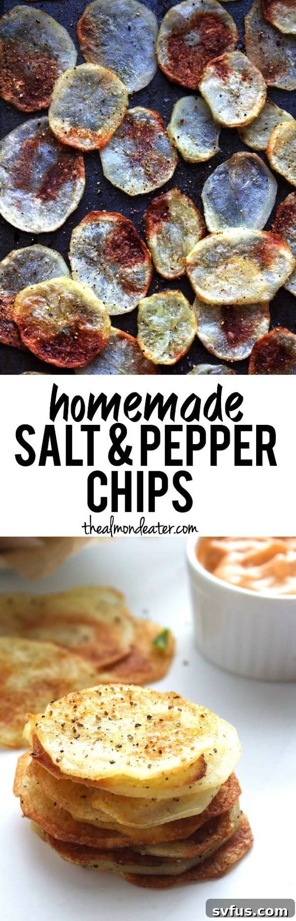 A large pile of homemade salt and pepper chips in a rustic bowl, ready to be eaten